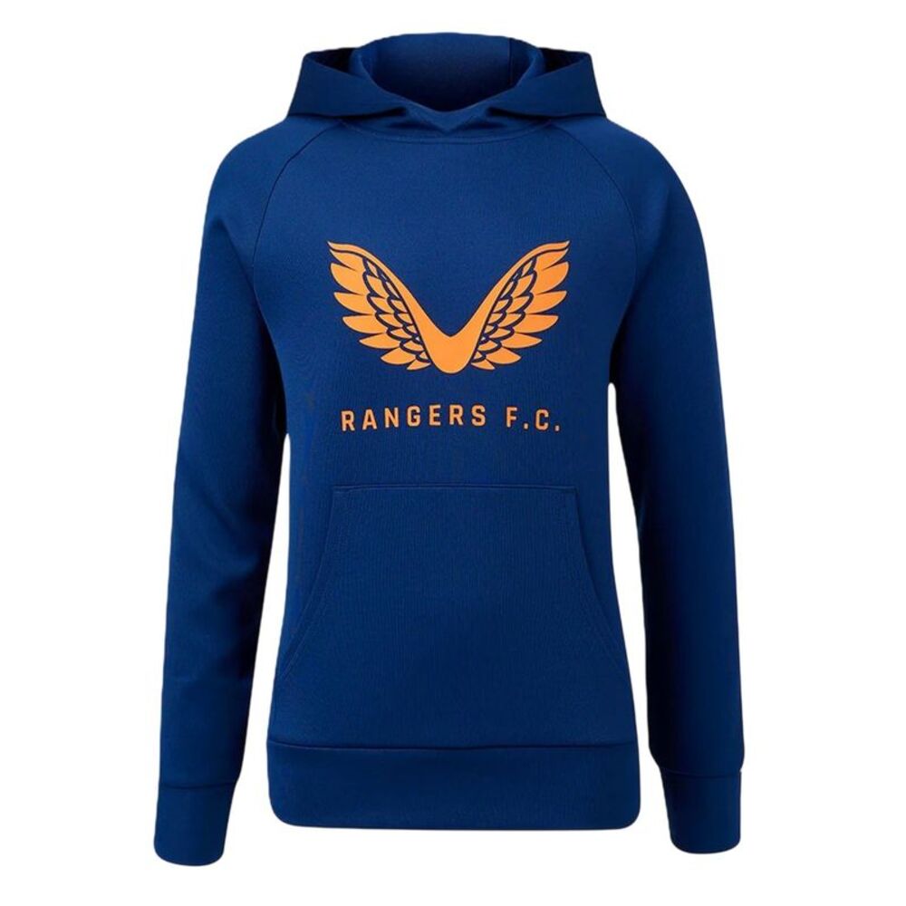 Castore Childrens/Kids Rangers FC Hoodie / Lapis Blue